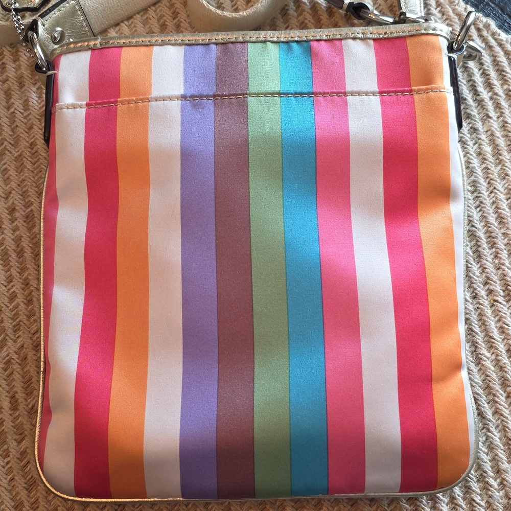 Coach Legacy Striped Crossbody In Pastels - Picture 7 of 11